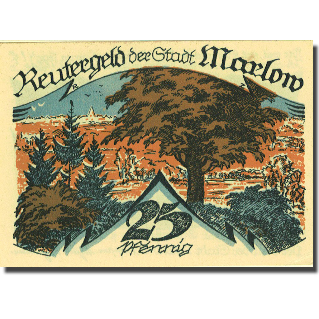 Geldschein, Deutschland, Marlow, 25 Pfennig, personnage 1, 1922 UNZ- Mehl 872.1
