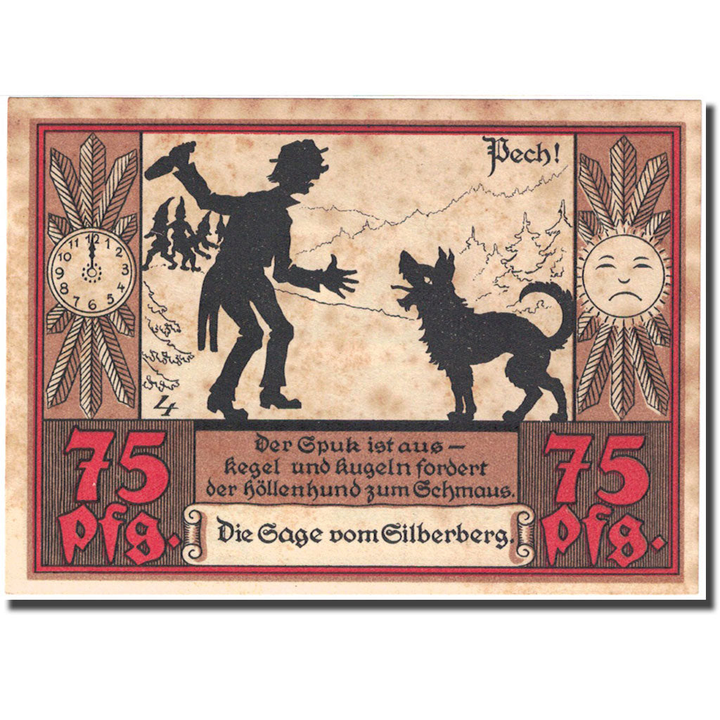 Banknote, Germany, Wünschendorf, 75 Pfennig personnage 2 AU(50-53) Mehl 1457.2