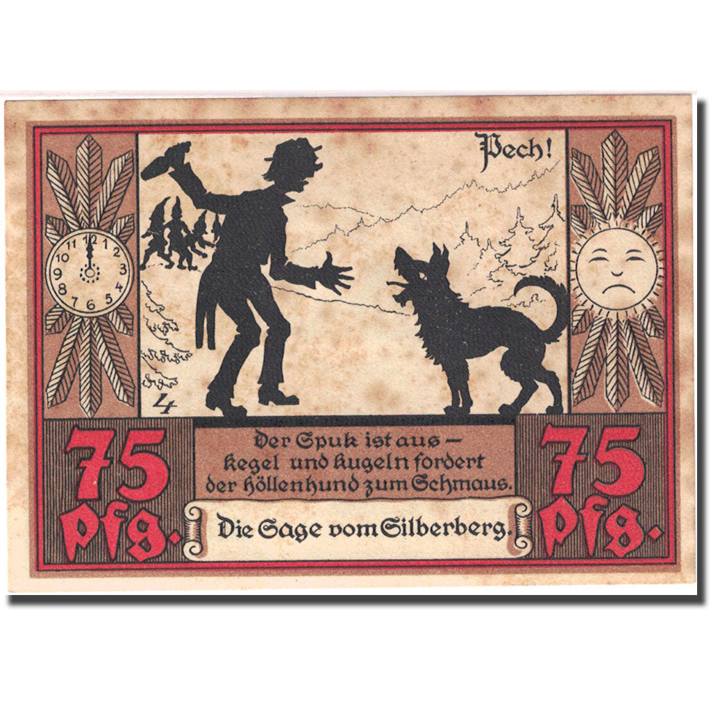 Banconote, Germania, Wünschendorf, 75 Pfennig, personnage 3 TTB Mehl 1457.2
