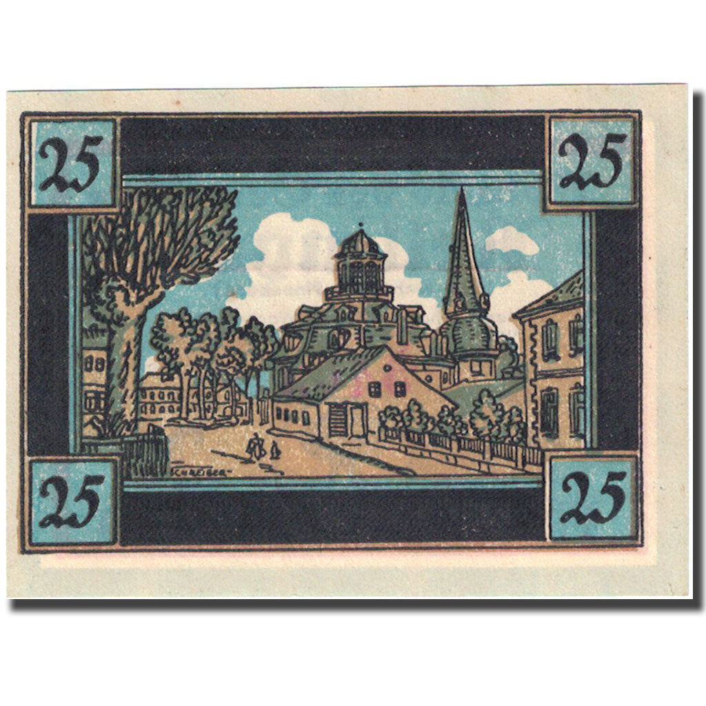 Banknote, Germany, Rellingen, 25 Pfennig, village, 1921, UNC(63), Mehl:1113.1