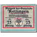 Banknote, Germany, Rellingen, 25 Pfennig, Maison, 1921, UNC(63), Mehl:1113.1
