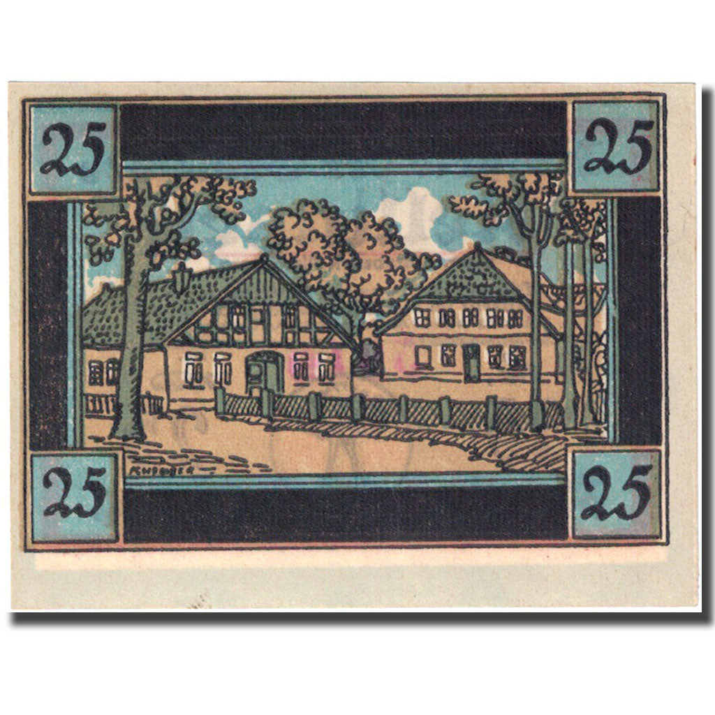 Banknote, Germany, Rellingen, 25 Pfennig, Maison, 1921, UNC(63), Mehl:1113.1