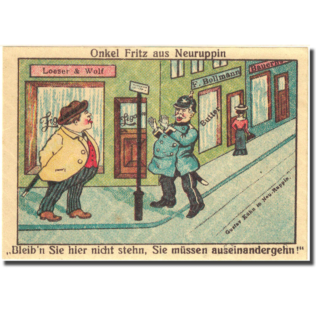 Banknote, Germany, Neuruppin, 25 Pfennig, personnage, 1921, UNC(63), Mehl:959.2