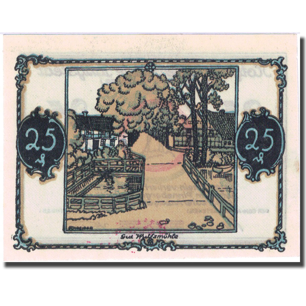 Banknote, Germany, Tangstedt, 25 Pfennig, parc, 1921, UNC(63), Mehl:1309.1a