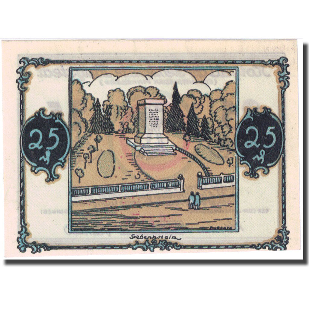 Banknote, Germany, Tangstedt, 25 Pfennig, Monument, 1921, UNC(63), Mehl:1309.1a
