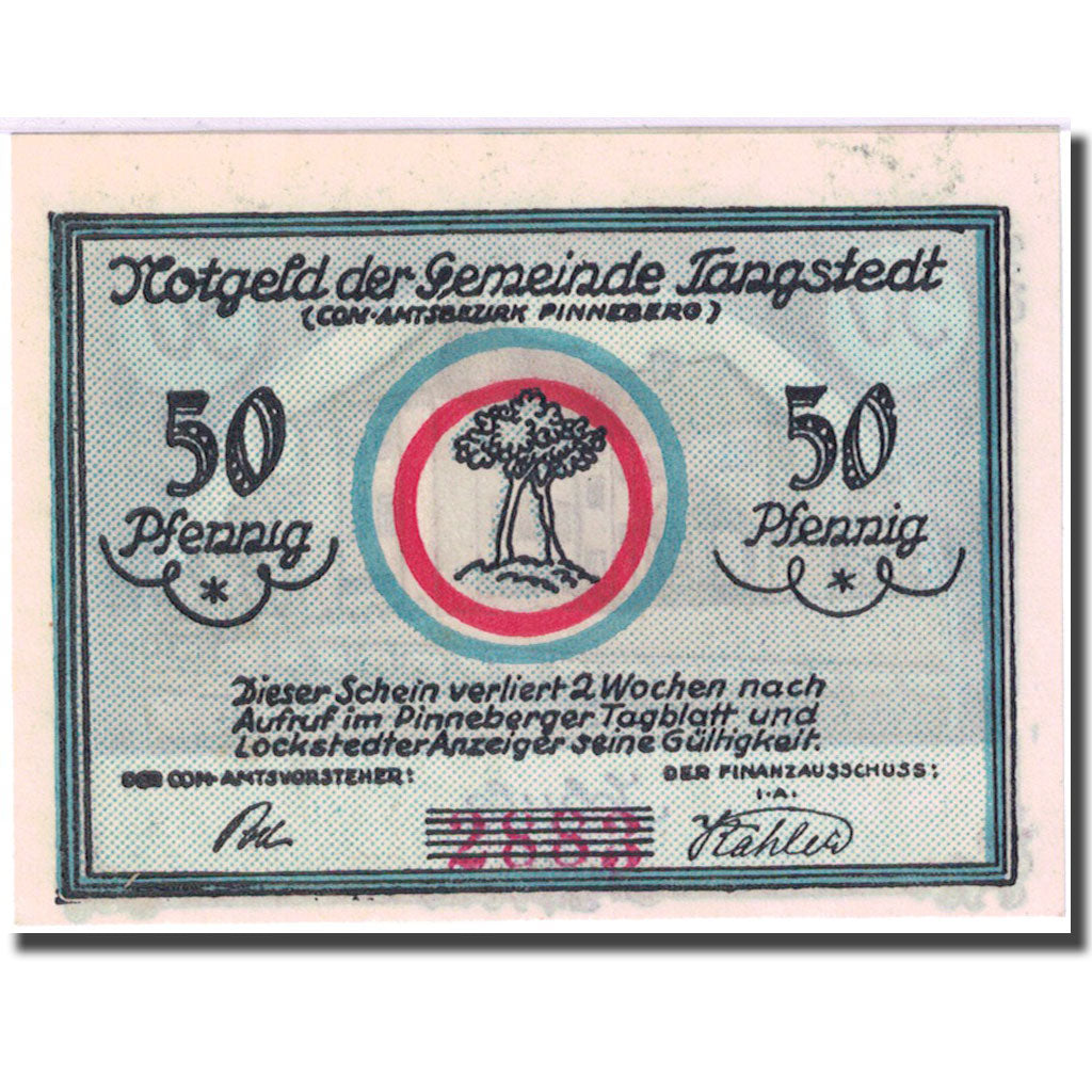 Banknote, Germany, Tangstedt, 50 Pfennig, école, 1921, UNC(63), Mehl:1309.1a