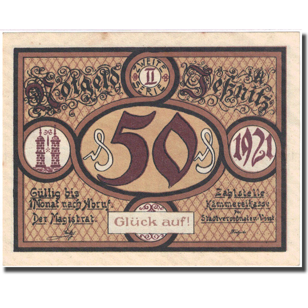 Banknote, Germany, Jessnitz, 50 Pfennig, mairie, 1921, UNC(63), Mehl:659.2
