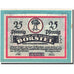 Banknote, Germany, Borstel, 25 Pfennig, cuisine, 1921, UNC(63), Mehl:145.1