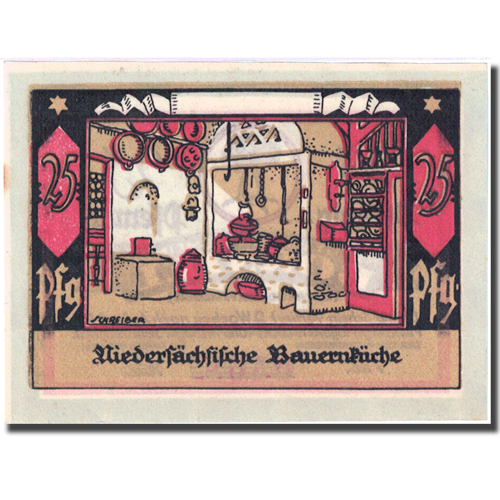 Banknote, Germany, Borstel, 25 Pfennig, cuisine, 1921, UNC(63), Mehl:145.1