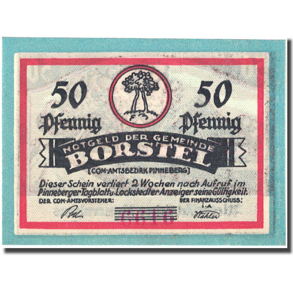 Banknote, Germany, Borstel, 50 Pfennig, ferme, 1921, UNC(63), Mehl:145.1