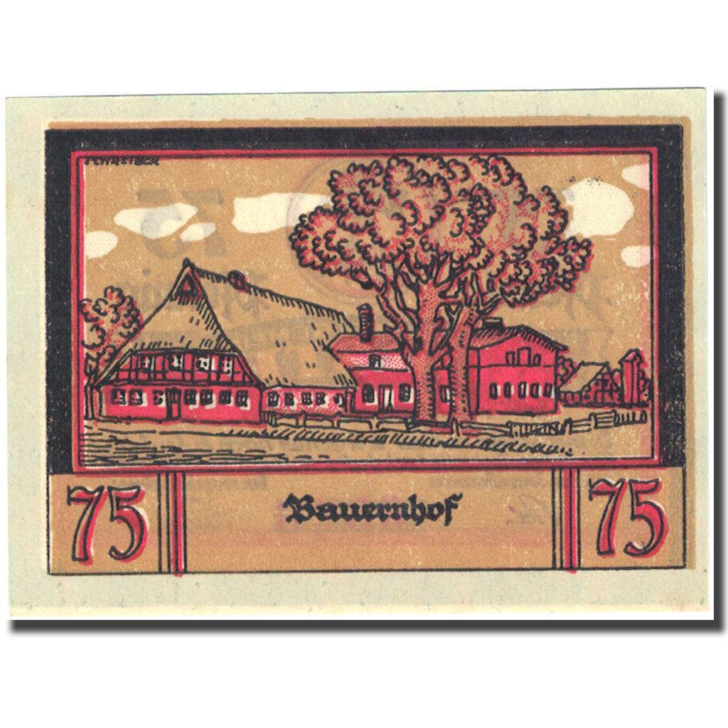 Banknote, Germany, Borstel, 75 Pfennig, ferme 1, 1921, UNC(63), Mehl:145.1