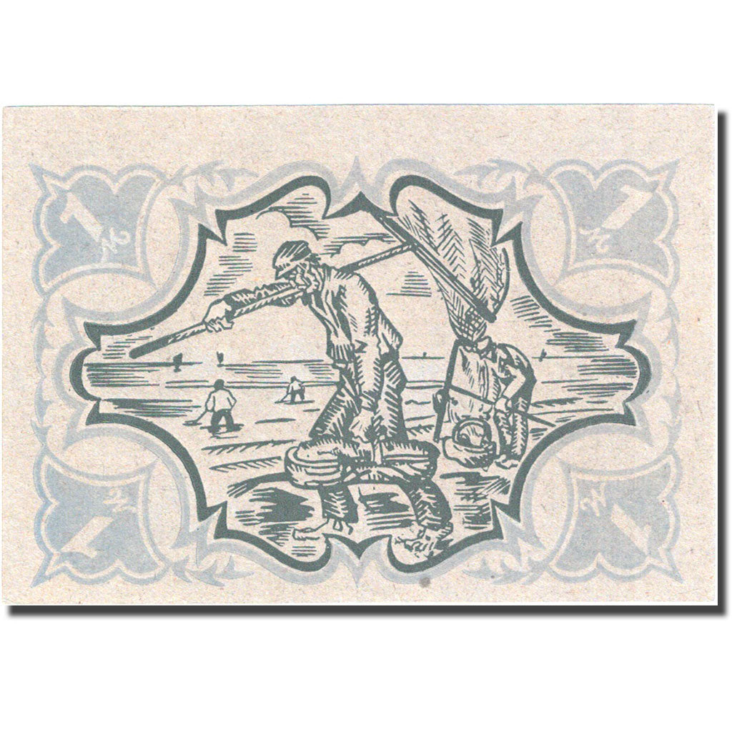 Banknote, Germany, Schobüll, 1 Mark, pêcheur, 1921 UNC(63) Mehl 1194.8