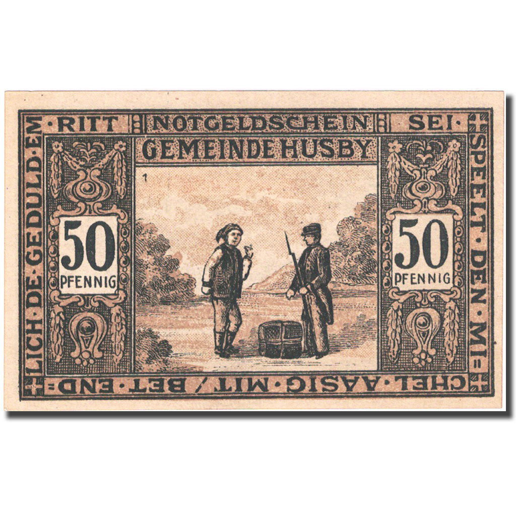 Banknote, Germany, Husby, 50 Pfennig, personnage, 1921 UNC(63) Mehl 637.1a