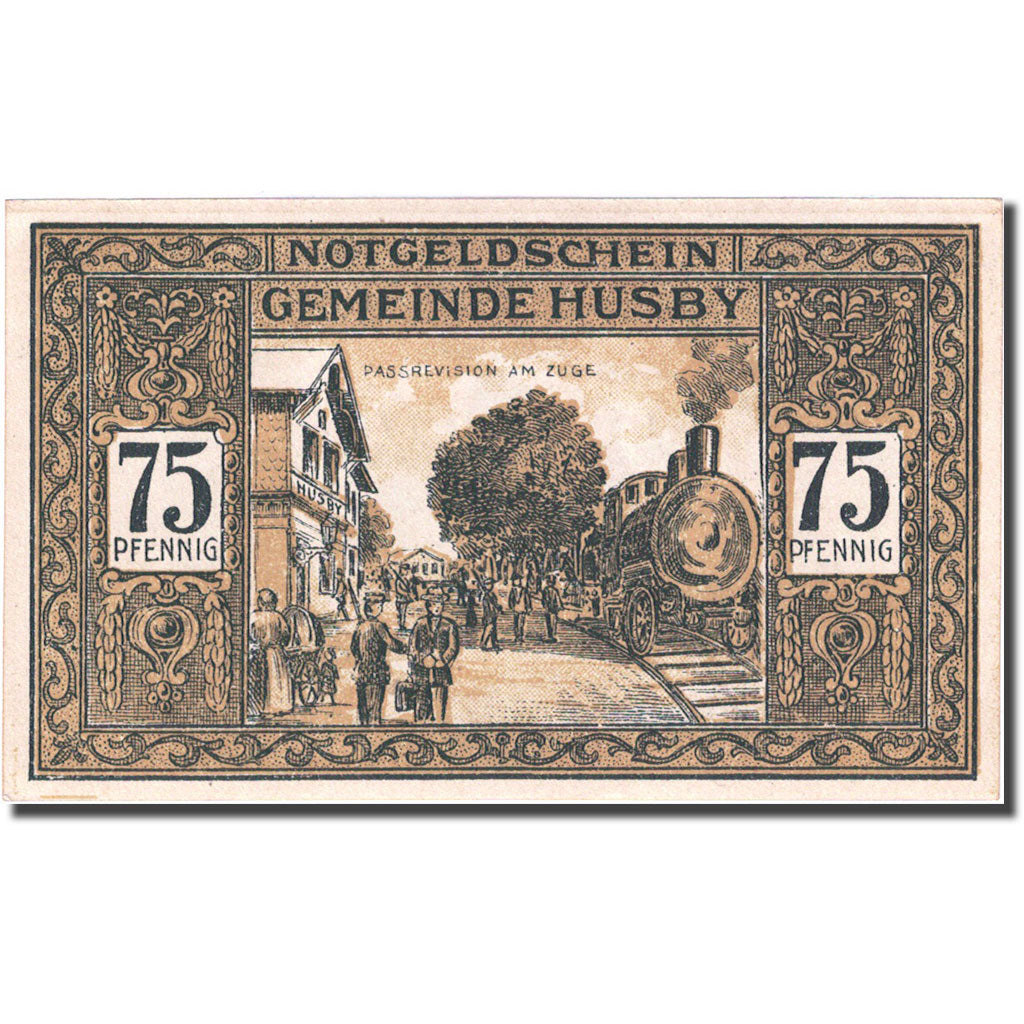 Banknote, Germany, Husby, 75 Pfennig, gare, 1921 UNC(63) Mehl 637.1a