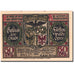 Banknote, Germany, Fürstenwalde, 50 Pfennig, personnage 1921 UNC(63) Mehl 403.1a