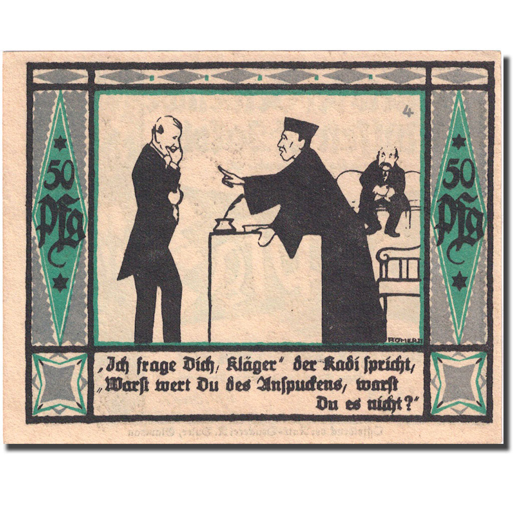 Geldschein, Deutschland, Mülsen St Jacob, 50 Pfennig 1921 UNZ- Mehl 906.1