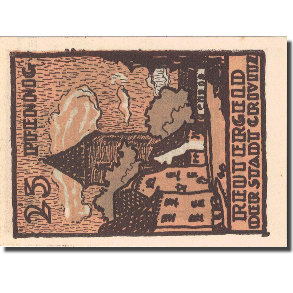 Banknote, Germany, Crivitz, 25 Pfennig, Eglise, 1922 UNC(63) Mehl 247.2