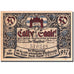 Banknote, Germany, Calbe, 50 Pfennig, personnage, 1917 UNC(63) Mehl 213.4