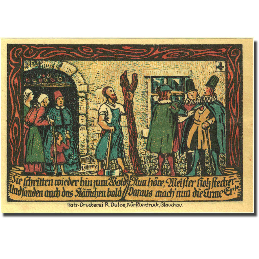 Banknote, Germany, Calbe, 50 Pfennig, personnage, 1917 UNC(63) Mehl 213.4