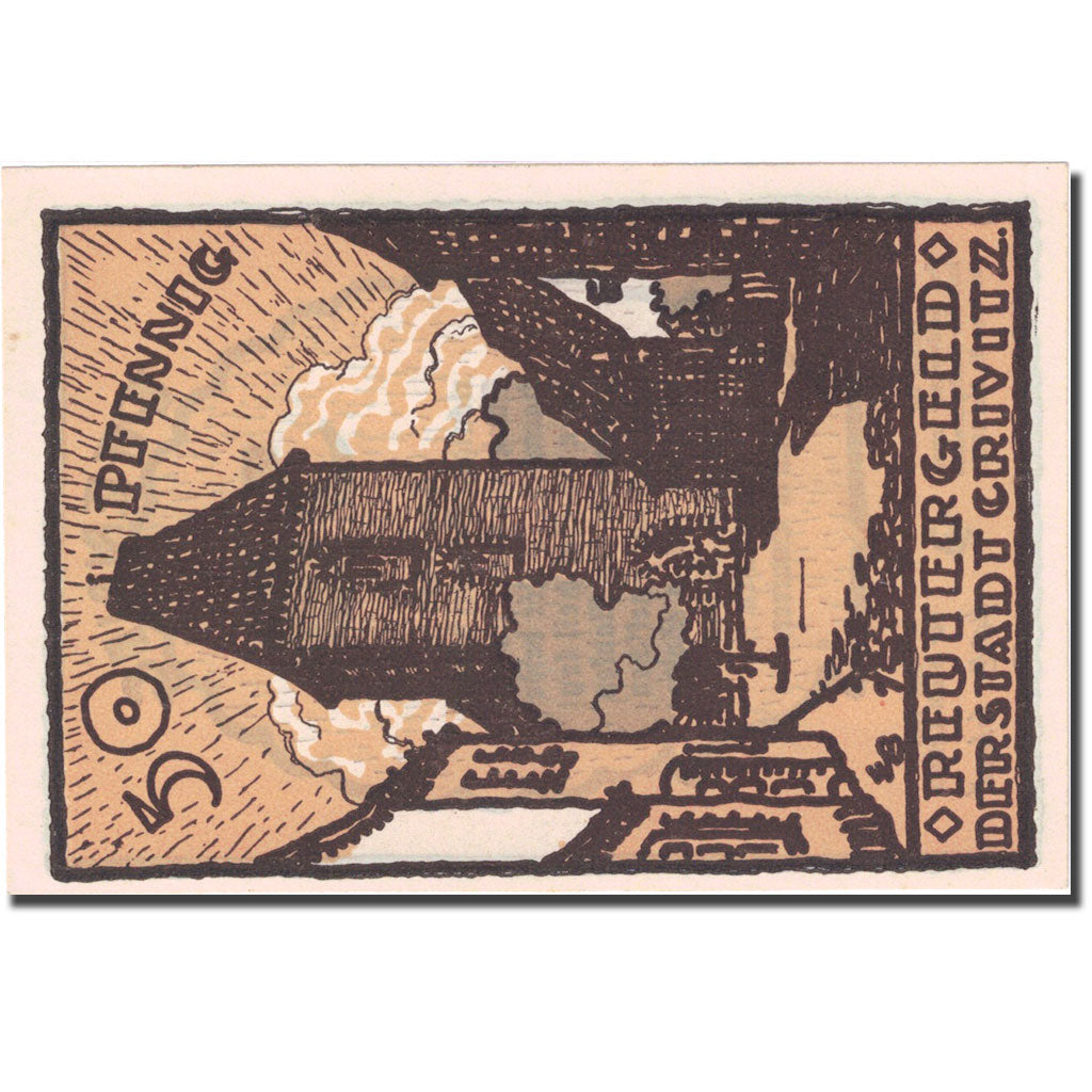 Banknote, Germany, Crivitz, 50 Pfennig, valeur faciale, 1922 UNC(63) Mehl 247.2