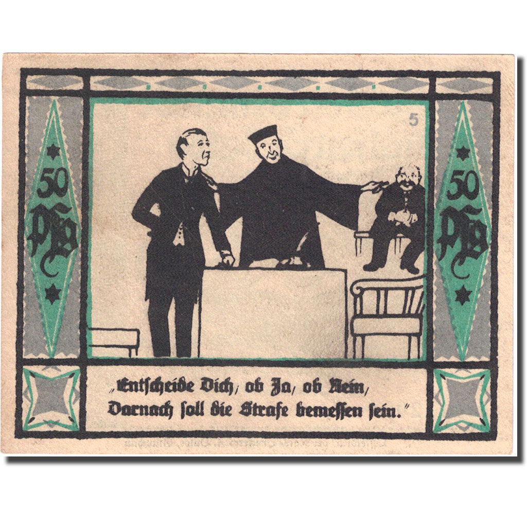 Banknote, Germany, Mülsen St Jacob, 50 Pfennig, personnage UNC(63) Mehl 906.3