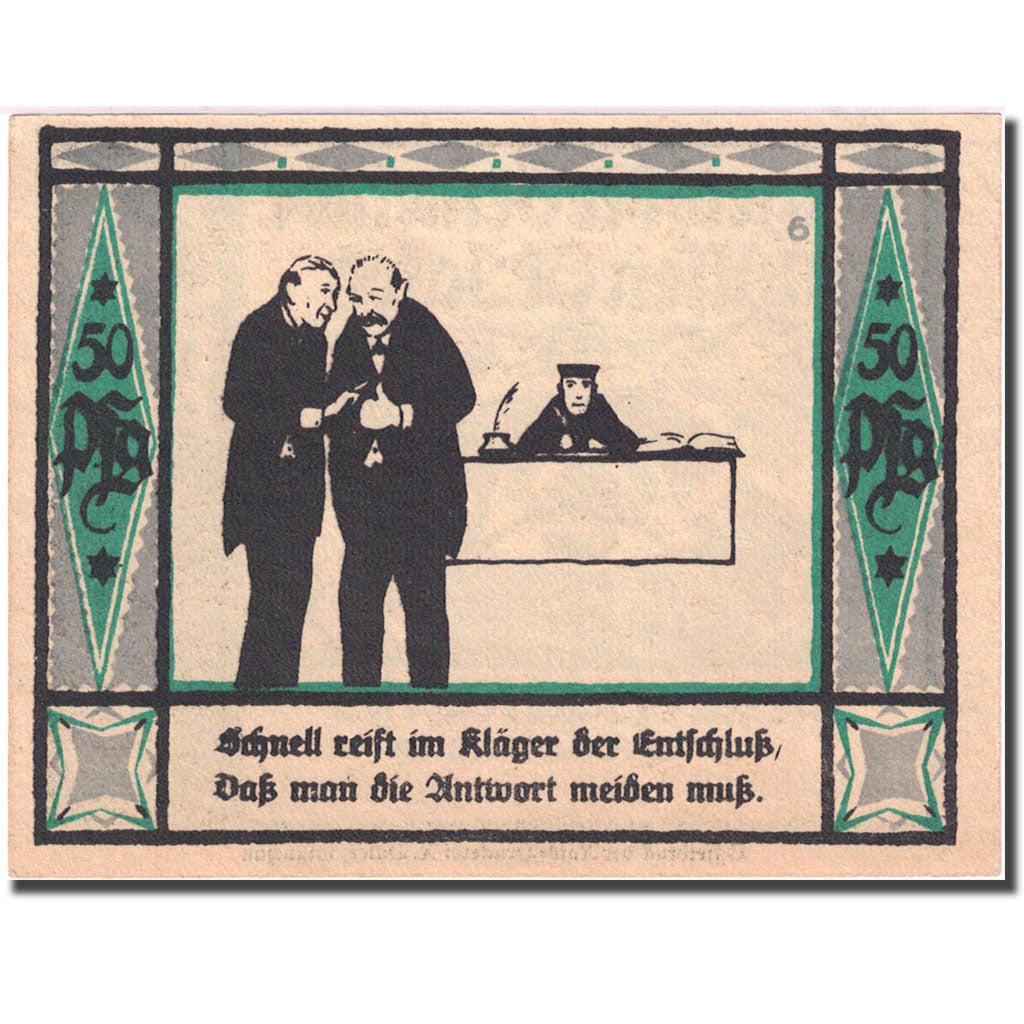 Banknote, Germany, Mülsen St Jacob, 50 Pfennig, personnage 1 UNC(63) Mehl 906.3