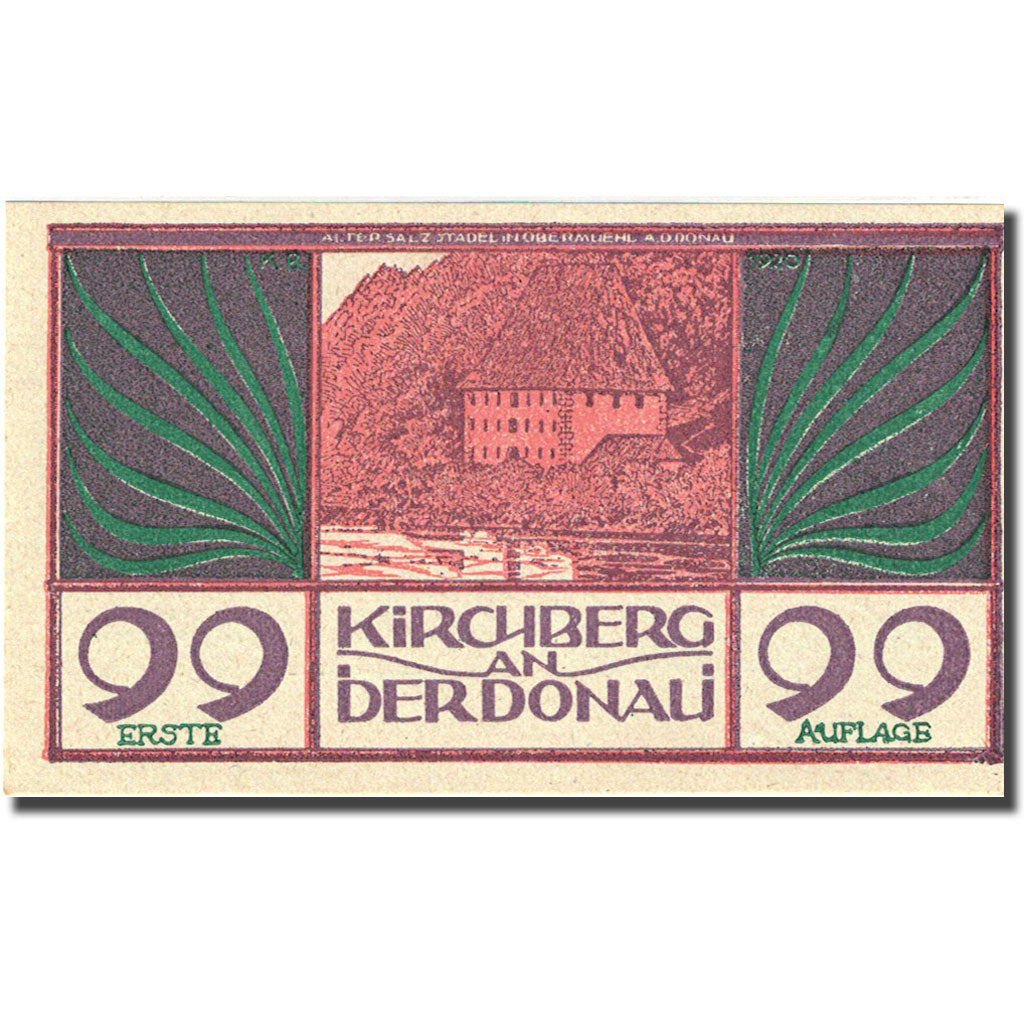 Banknote, Austria, Kirchberg, 99 Heller, manoir, 1920, UNC(63)