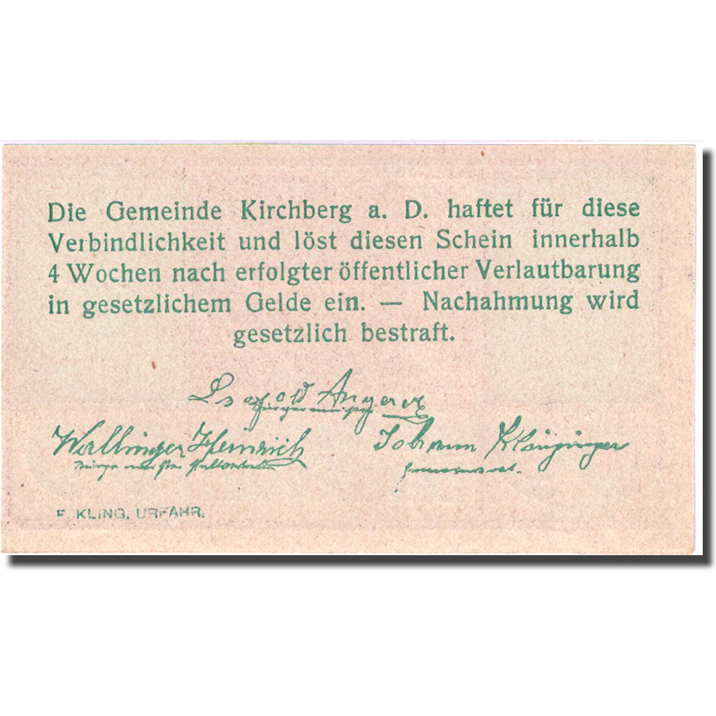 Banknote, Austria, Kirchberg, 99 Heller, manoir, 1920, UNC(63)