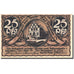 Banknot, Niemcy, Salzungen, 25 Pfennig, personnage, 1921, Undated, UNC(63)
