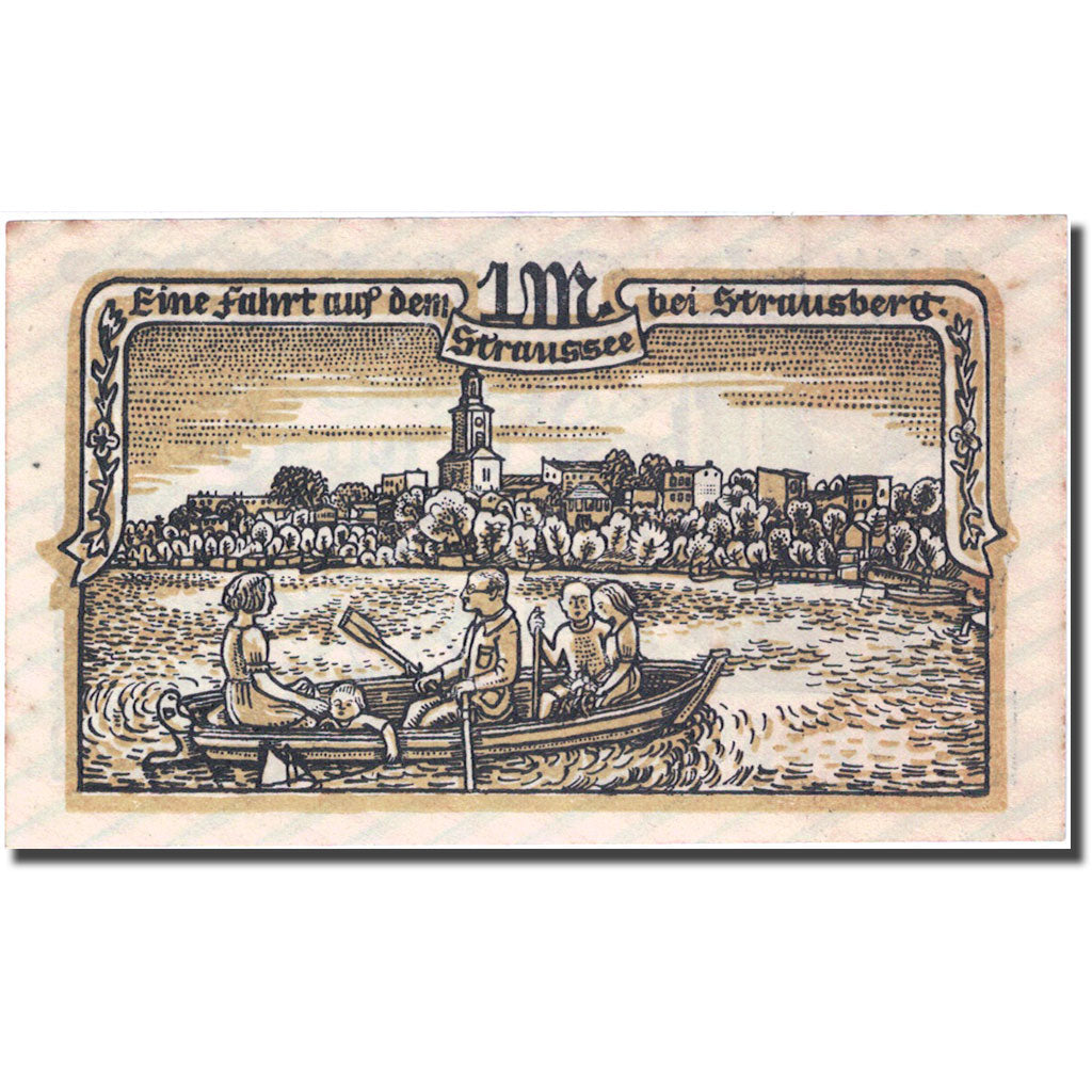 Banknote, Germany, Strausberg, 1 Mark, barque 1921-09-01 UNC(60-62) Mehl 1281.1