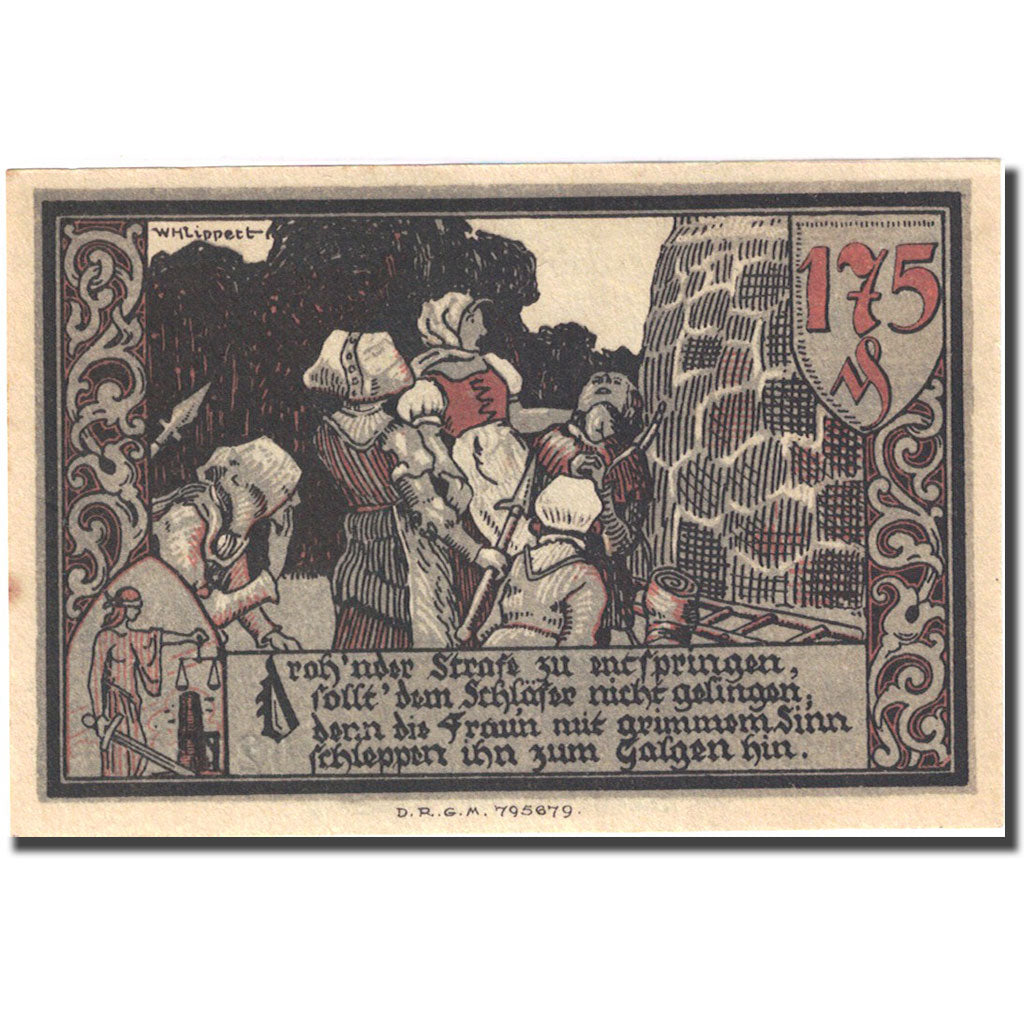Banknote, Germany, Gransee, 1.75 Mark, personnage 4, 1920, UNC(63), Mehl:465.1a