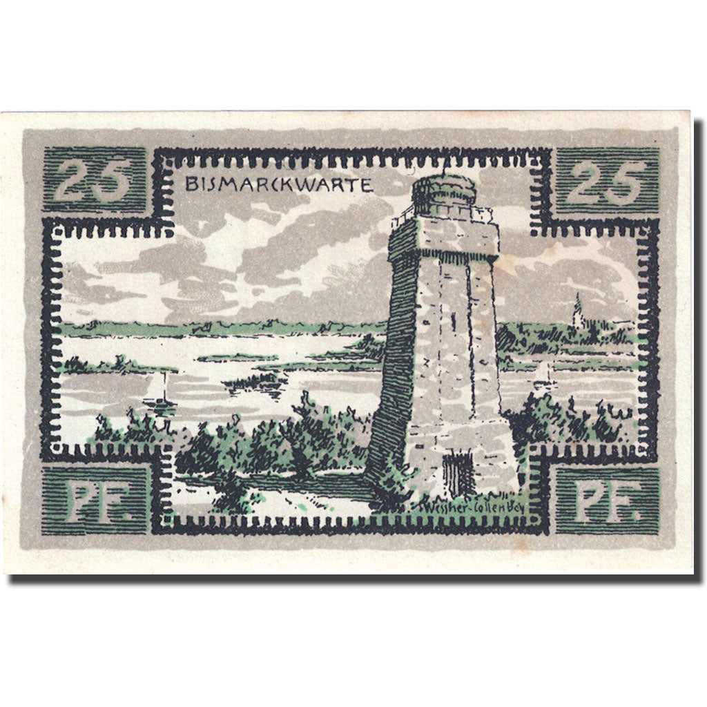 Banconote, Germania, Neustettin 25 Pfennig Monument 1921-11-15 SPL Mehl 968.1