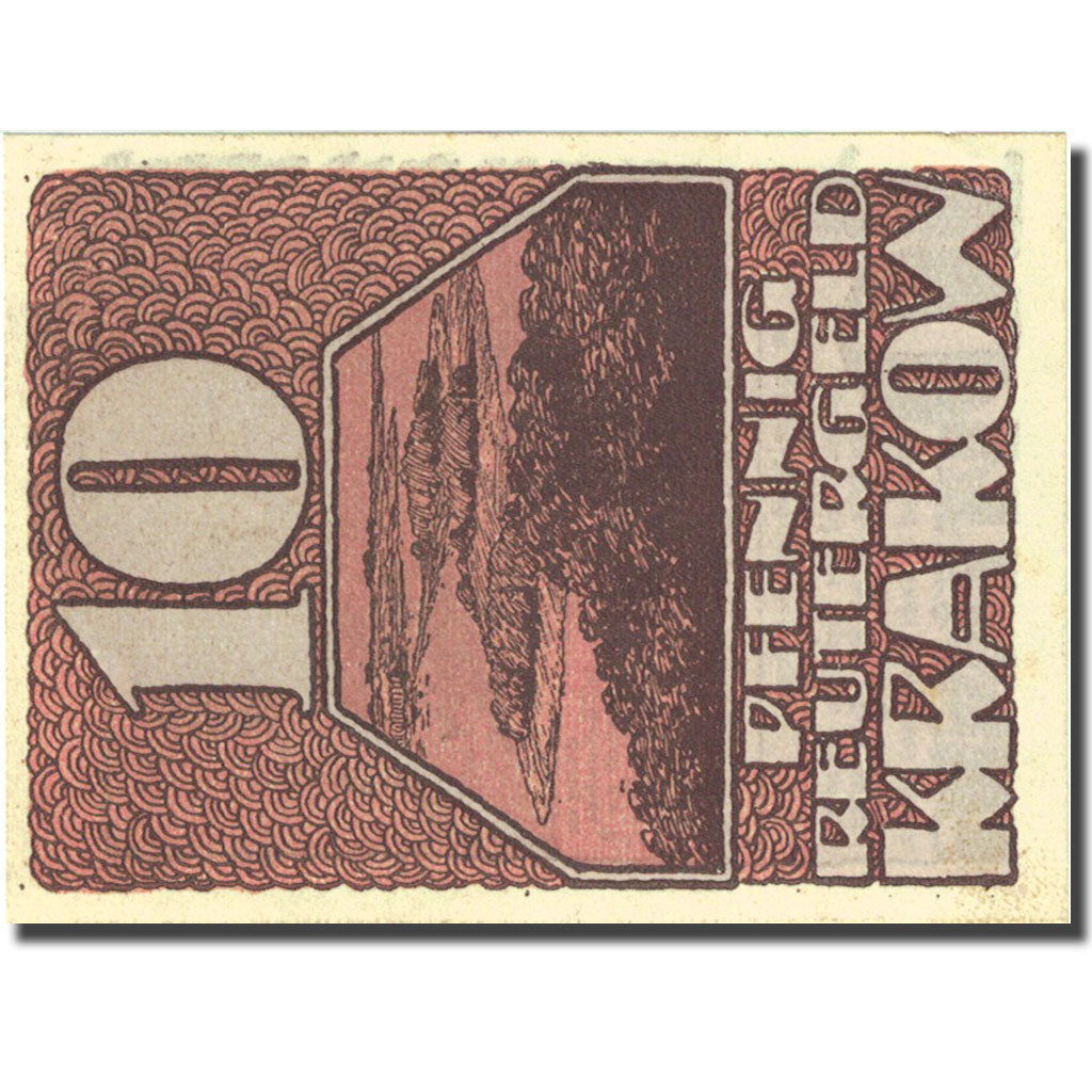 Geldschein, Deutschland, Krakow, 10 Pfennig, arbre 1922-05-31, UNZ- Mehl 740.1