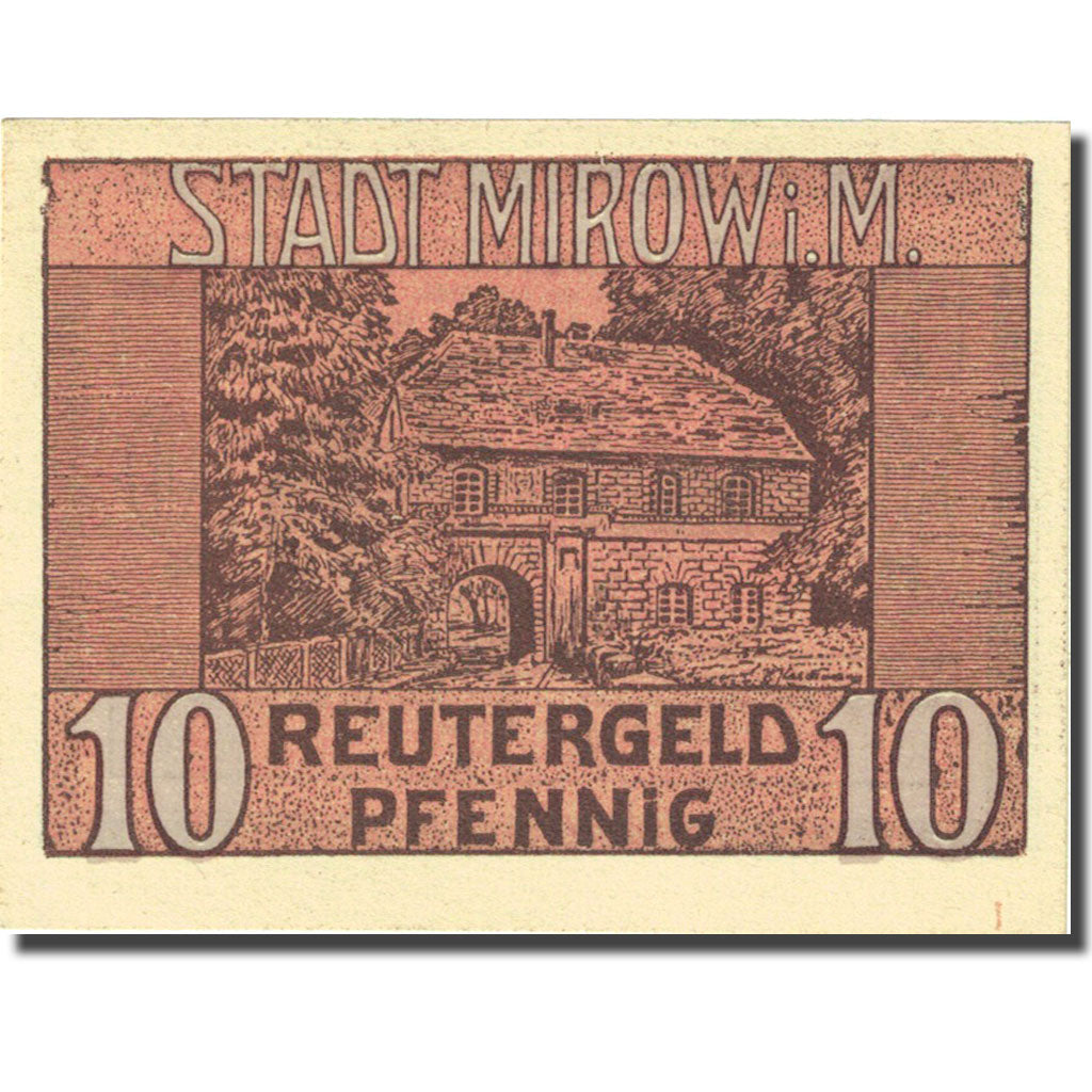 Banknote, Germany Mirow, 10 Pfennig, ferme, 1922, 1922-05-31, UNC(63) Mehl 889.1