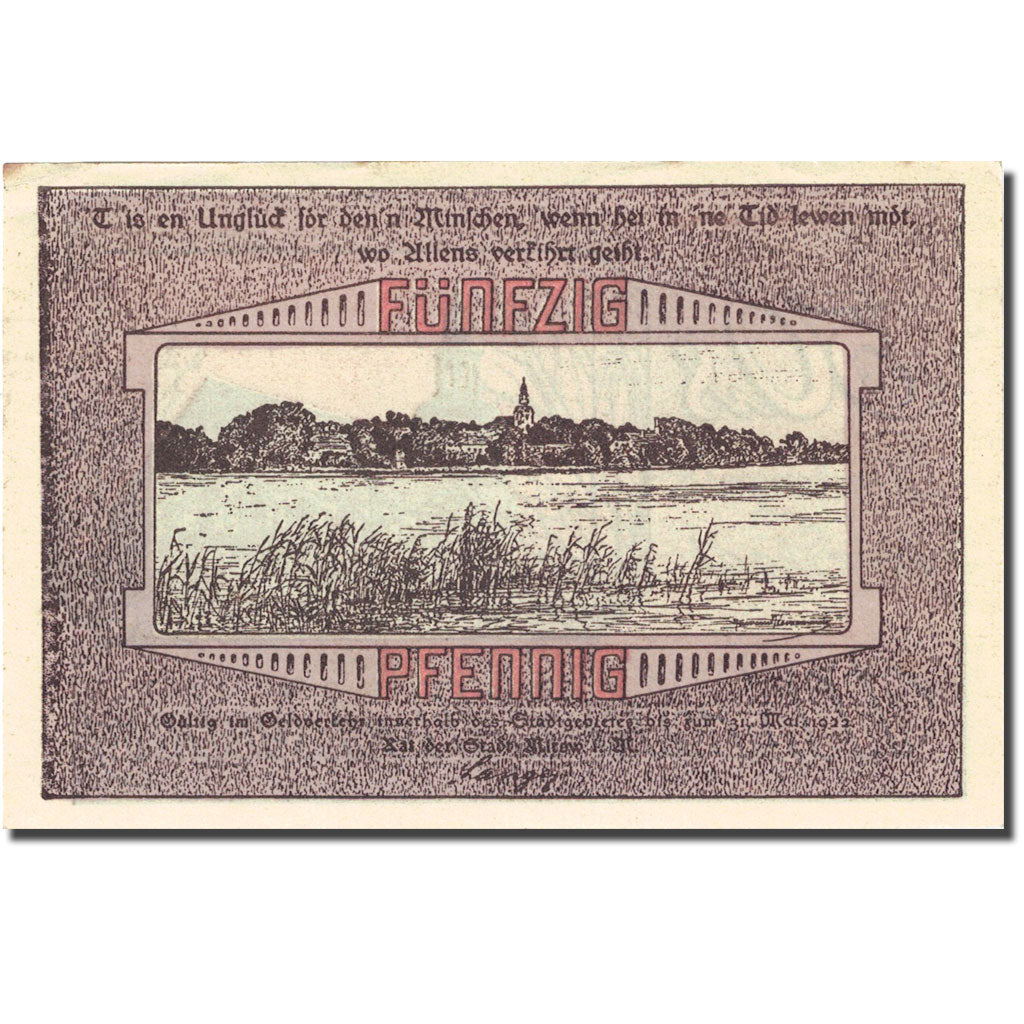 Banknote, Germany, Mirow, 50 Pfennig, Eglise 1922-05-31, UNC(60-62) Mehl 889.1