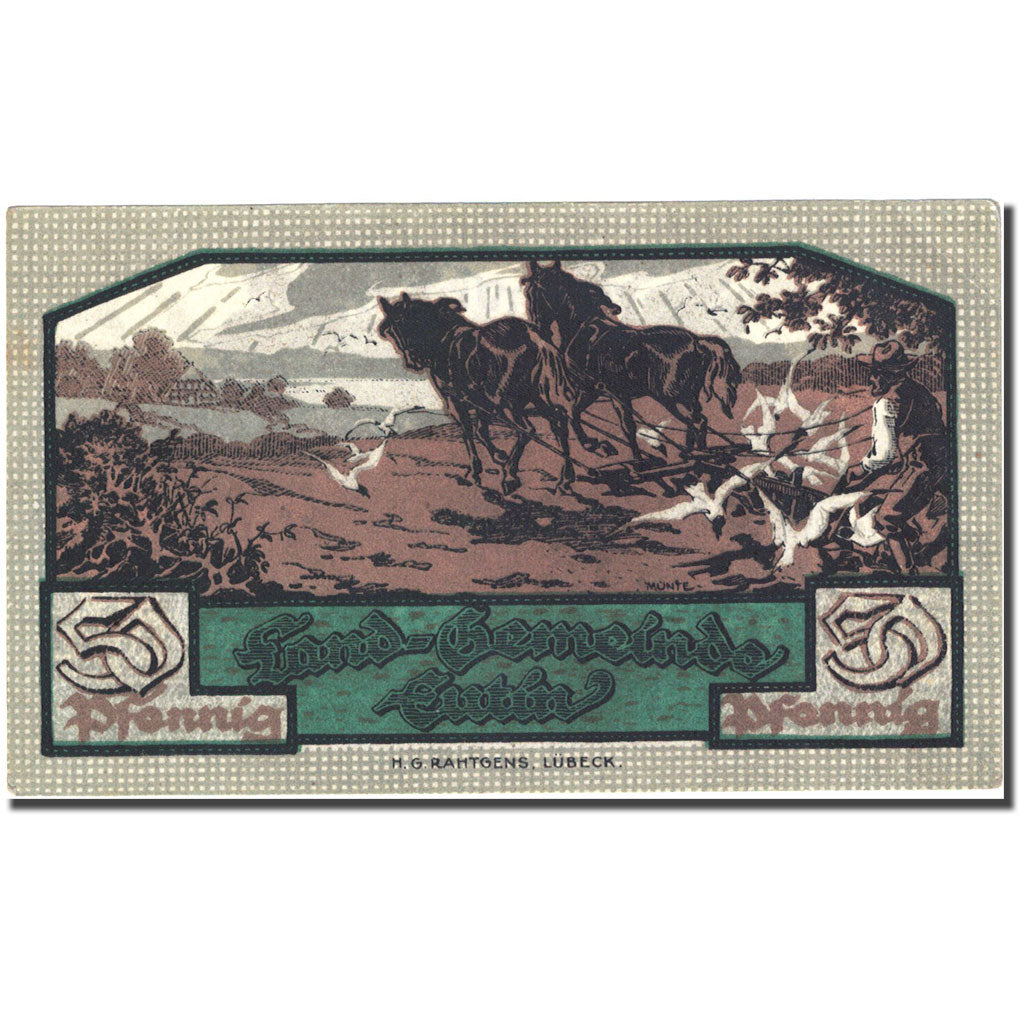 Banknote, Germany, Eutin, 50 Pfennig, Animaux, 1921, UNC(63), Mehl:358.1