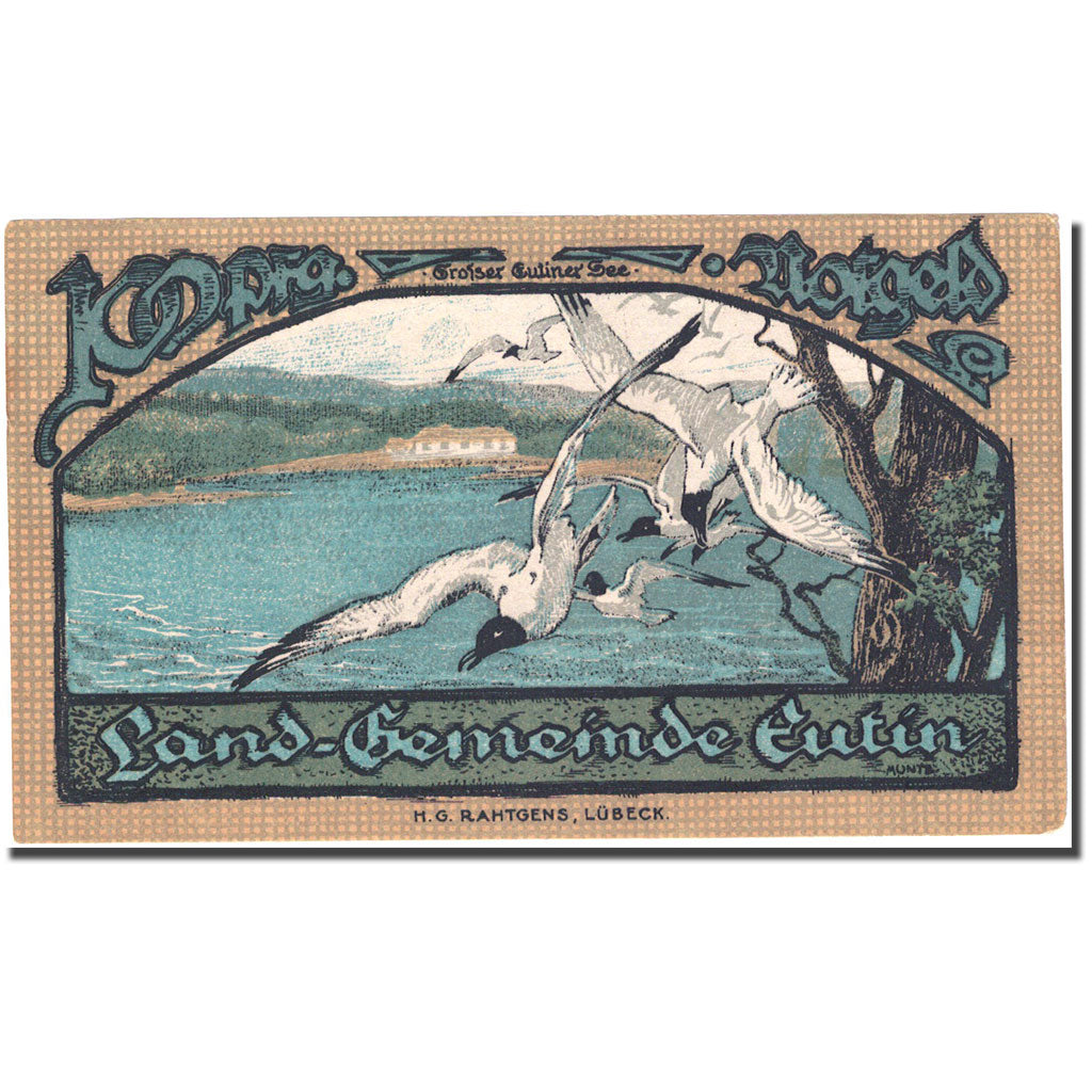 Banknote, Germany, Eutin, 100 Pfennig, animaux 1, 1921, UNC(63), Mehl:358.1