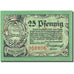 Banknote, Germany, Schönecken, 25 Pfennig, château, 1920 UNC(63) Mehl 1198.1