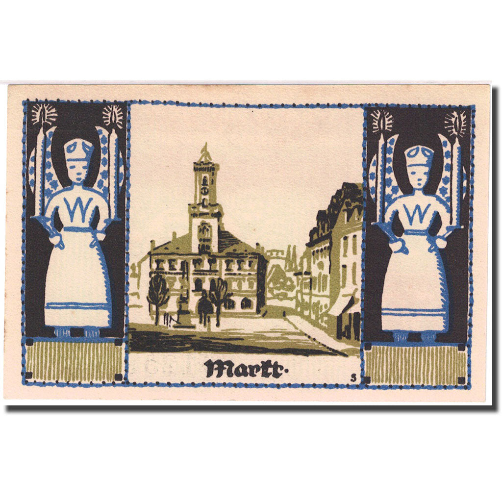 Banconote, Germania, Schneeberg, 50 Pfennig, Eglise, 1921, SPL, Mehl:1190.1a