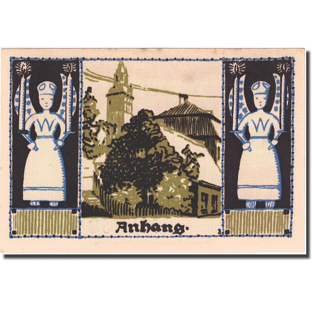 Banknote, Germany, Schneeberg, 50 Pfennig personnage, 1921, UNC(63) Mehl 1190.1a