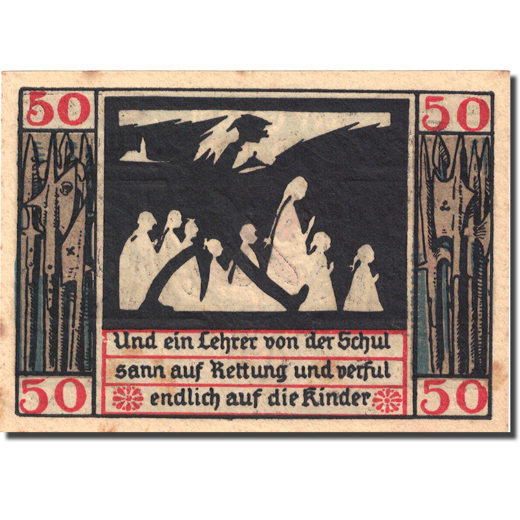 Nota, Alemanha, Naumburg, 50 Pfennig, personnage, 1920, AU(55-58), Mehl:928.2a