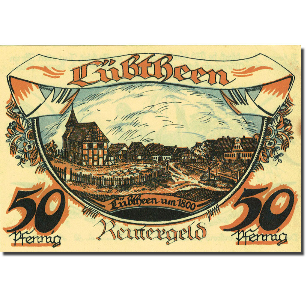 Banconote, Germania, Lübtheen, 50 Pfennig, village, 1922-05-31, SPL Mehl 834.1