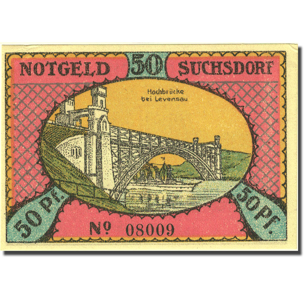 Banknote, Germany, Suchsdorf, 50 Pfennig, pont 1921-08-31 UNC(63) Mehl 1291.1a