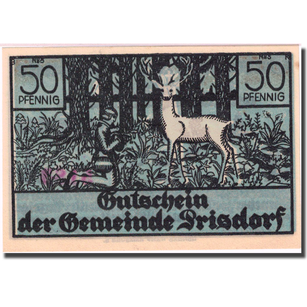 Banknote, Germany, Prisdorf, 50 Pfennig, forêt 1, 1921, UNC(63), Mehl:1076.1