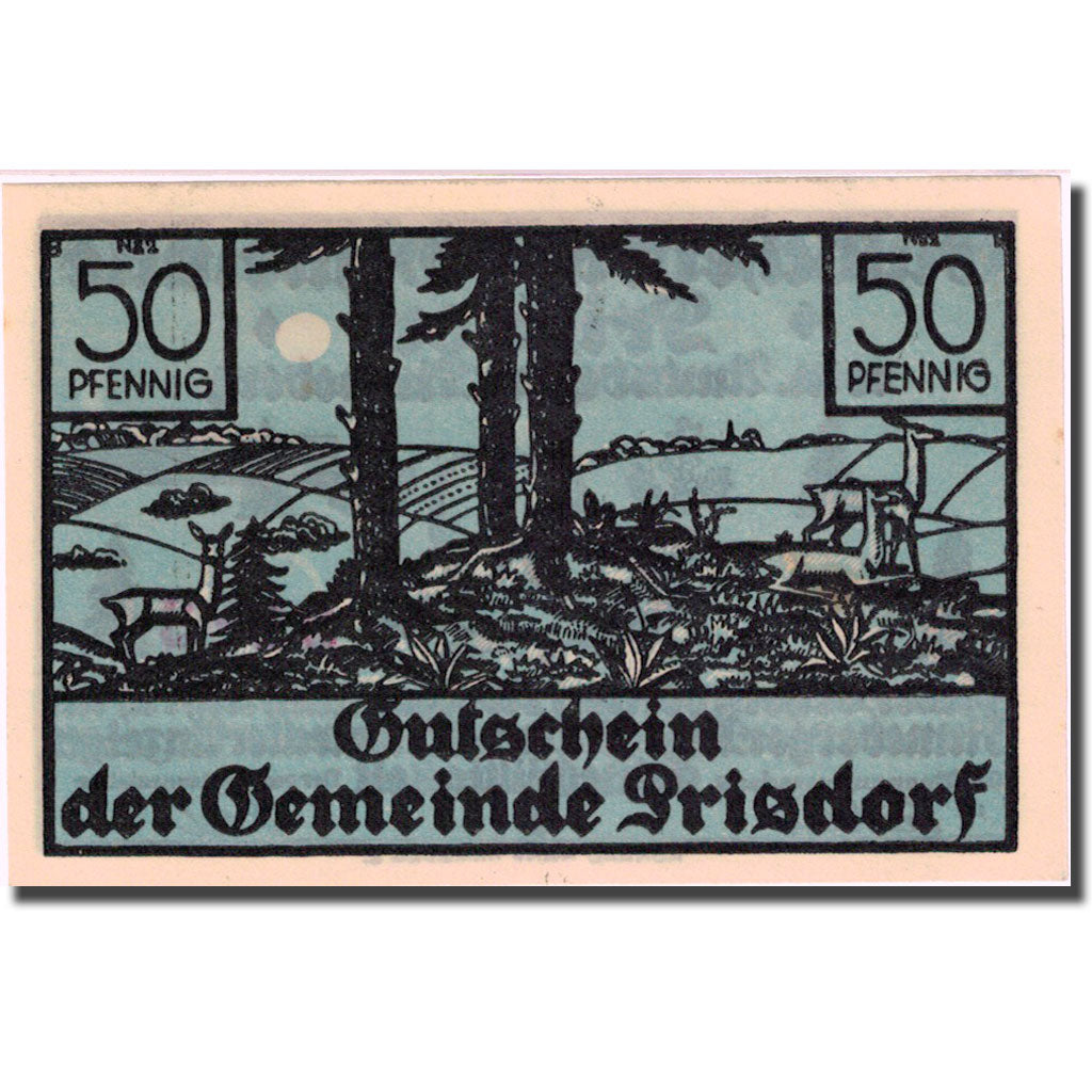 Banknote, Germany, Prisdorf, 50 Pfennig, forêt 2, 1921, UNC(63), Mehl:1076.1