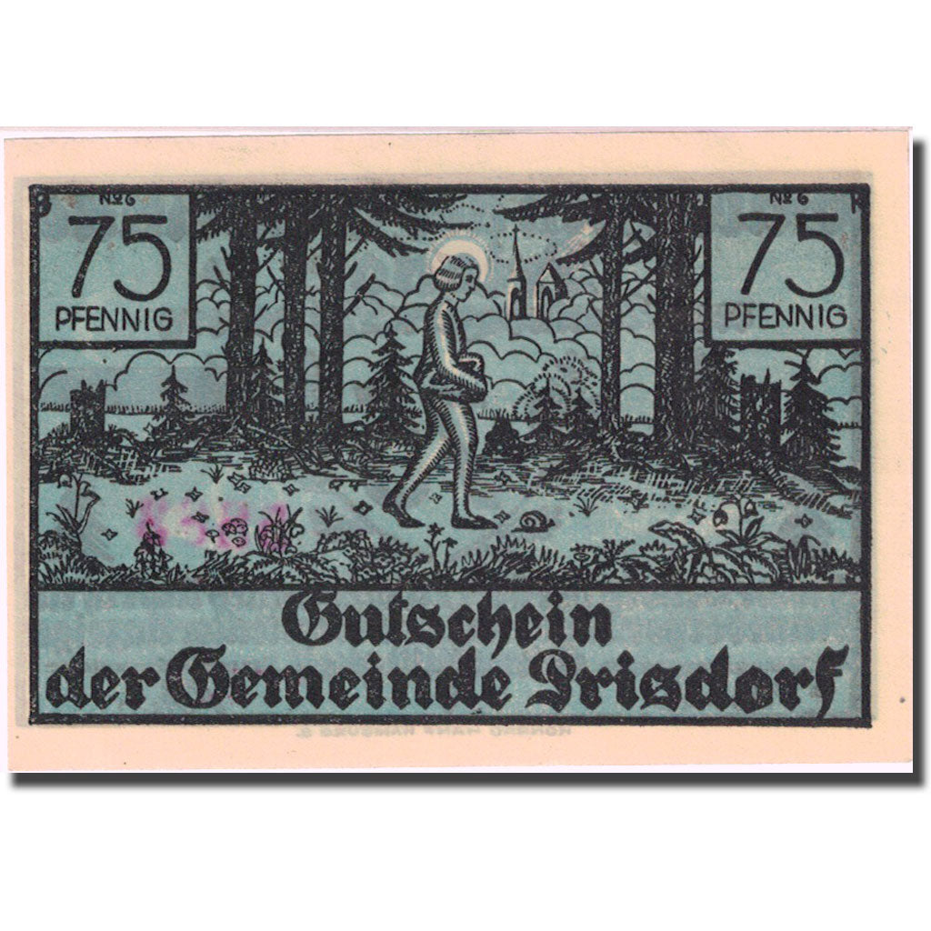 Banknote, Germany, Prisdorf, 75 Pfennig, Forêt, 1921, UNC(63), Mehl:1076.1
