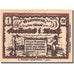 Nota, Alemanha, Delbrück, 1 Mark, personnage 1, 1921-01-27, UNC(63) Mehl 261.1