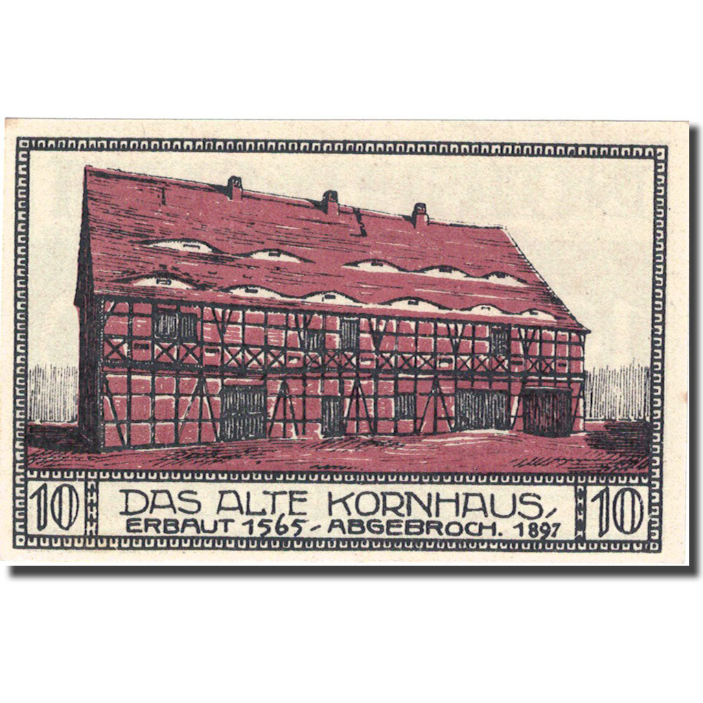 Banknote, Germany, Bitterfeld, 10 Pfennig, ferme, 1921, UNC(63), Mehl:111.1