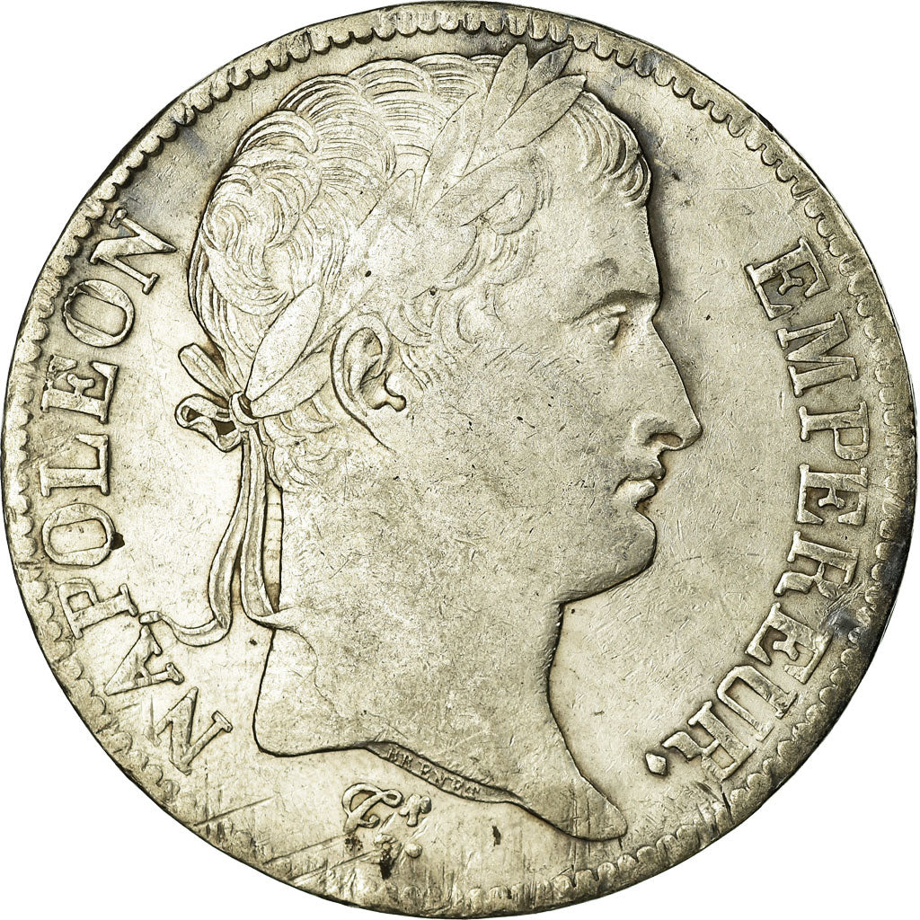 Francia, Napoleon I, 5 Francs, 1812, Lille, Plata, MBC, Gadoury:584, KM:694.16