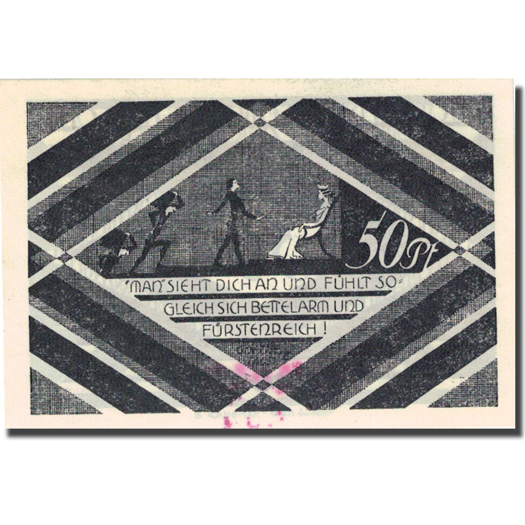 Banknote, Germany, Hasloh, 50 Pfennig, personnage, 1921, UNC(63), Mehl:584.1